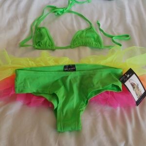 Rainbow Tutu Bikini Set